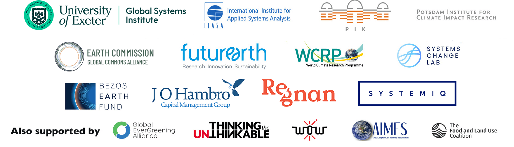 A list of partners that are associated with the meeting at the University this September